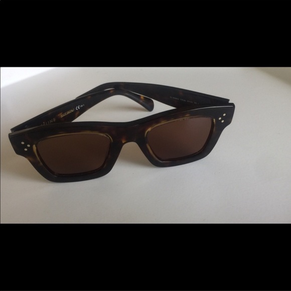 CELINE CL 41396/S GABY SQUARE SUNGLASSES HAVANA - Picture 2 of 8